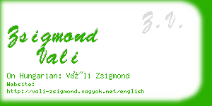 zsigmond vali business card